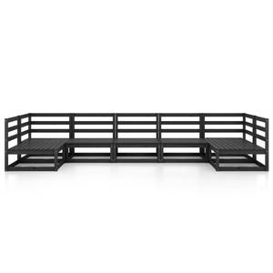 Garten-Lounge-Set 3009749-1 (7-teilig) Schwarz - Massivholz - Holzart/Dekor - 70 x 67 x 70 cm