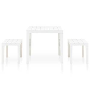 Gartenmöbel-Set (3-teilig) 3003620 Weiß - Kunststoff - 78 x 72 x 78 cm