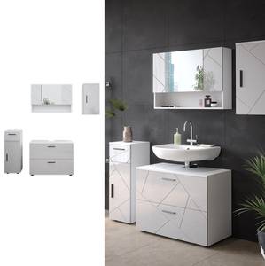 Mobilier de salle de bains Irma Blanc brillant - Blanc