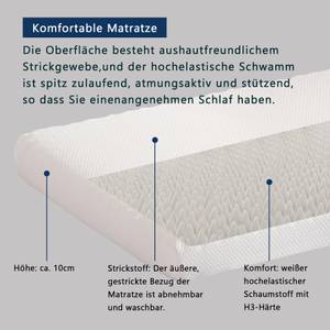 Komfortschaummatratze SleepyFalt Ⅱ Weiß - Breite: 140 cm