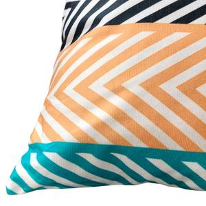 Lot 2 coussins motif zig zag bleu orange Textile - 45 x 45 x 10 cm