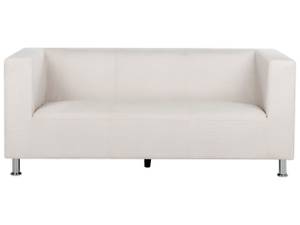 3-Sitzer Sofa FLORO Cremeweiß - Silber - Weiß