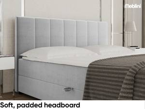 Boxspringbett Chandon Hellgrau - Breite: 186 cm - H4