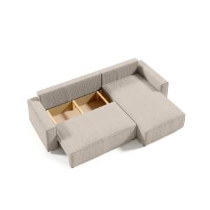 Ecksofa Bento L Form Couch Sofagarnitur Beige - Ecke davorstehend rechts