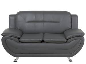 2-Sitzer Sofa LEIRA Grau - Silber