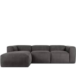 Ecksofa BUFFO 5-Sitzer Grau - Breite: 297 cm - Armlehne beidseitig montierbar - Ecke davorstehend links - Ottomane davorstehend links