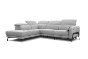 Ecksofa Scala (5-Sitzer mit Relax) Hellgrau - Ecke davorstehend links