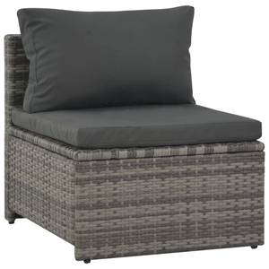 Gartensofa-Set Grau - Metall - Polyrattan - 48 x 36 x 100 cm