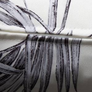 Kissenbezug grau-weiß Palmen Schwarz - Silber - Textil - 45 x 45 x 45 cm