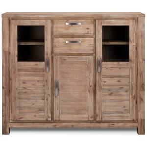 Buffet haut Alaska Marron Marron - Bois massif - 160 x 140 x 45 cm