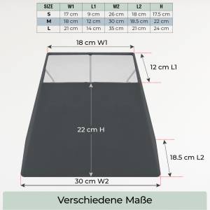 Lampenschirm Premium III Trapez SW UØ30 Schwarz - 18 x 22 x 30 cm