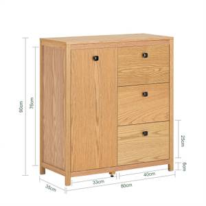 Armoire à Linge BZR97-N Largeur : 80 cm