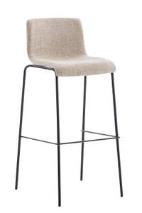 Tabouret de bar Hover Lot de 2 Blanc crème - Noir