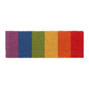 Kokos Fußmatte Regenbogen Grün - Rot - Gelb - Naturfaser - Kunststoff - 75 x 2 x 25 cm