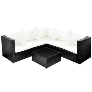 Gartenmöbel-Set Schwarz - Polyrattan - 56 x 30 x 56 cm