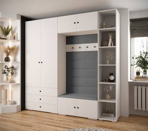 Garderobe Inova 2 Z10 Schwarz - Grau - Weiß - Schwarz