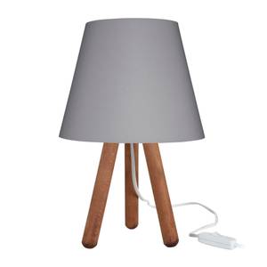 Lampe de bureau Kidderminster Gris - Bois massif - 22 x 34 x 22 cm