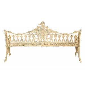 Banc de Jardin Art Nouveau Beige - Métal - 65 x 100 x 180 cm