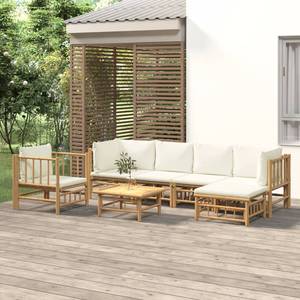 Salon de jardin 3028492-12 (lot de 7) Marron - Blanc crème - Blanc