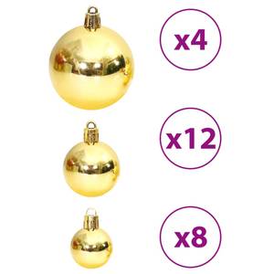 Weihnachtskugel (100er Set) 295555 Gold - Rot