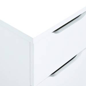Schreibtisch mit Schublade und Weiß - Holzwerkstoff - 115 x 76 x 55 cm