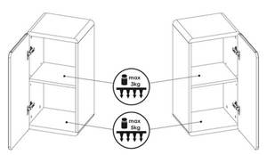 Badschrank Hängeschrank ARUBA Braun