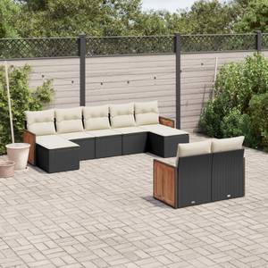 Gartensitzgruppe K4528(9-tlg) Schwarz - Massivholz - 69 x 62 x 55 cm