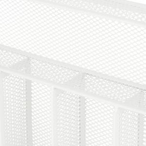 Bac à couverts en métal blanc Blanc - Métal - 24 x 6 x 32 cm