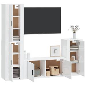 TV-Schrank 4er Set D243 Hochglanz Weiß