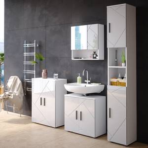 Mobilier de salle de bains Irma Blanc brillant - Blanc