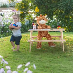 Table & bancs en bois pour enfants Marron - Bois manufacturé - 89 x 50 x 79 cm