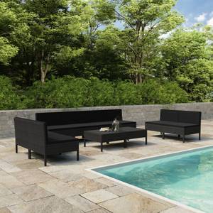 Garten-Lounge-Set (10-teilig) 3009677-7 Schwarz