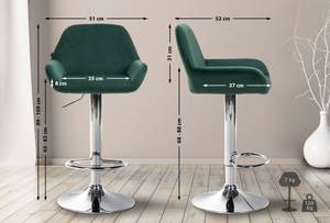 Tabouret de bar Braga Lot de 2 Vert foncé