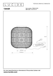 Dekorative Tischleuchte Tahar Schwarz - Metall - 25 x 31 x 25 cm