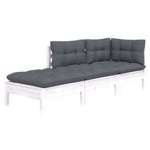 Garten-Lounge-Set (3-teilig) 3012424 Anthrazit - Weiß