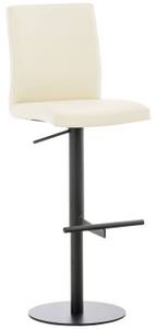 Tabouret de bar Cadiz Lot de 2 Blanc crème - Noir