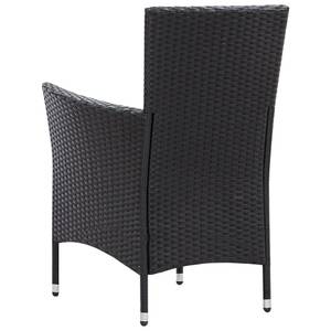 Garten-Essgruppe (7-teilig) 3001262-2 Schwarz - Kunststoff - Polyrattan - 90 x 75 x 150 cm