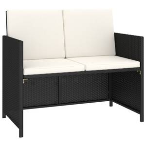 Gartenmöbel-Set Schwarz - Polyrattan - Holzart/Dekor - 60 x 74 x 123 cm