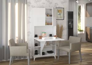 Sekretär MEGAN 80x36-99x175 Weiß