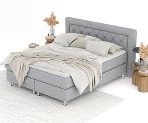 Boxspringbett Lavello Grau - Breite: 140 cm