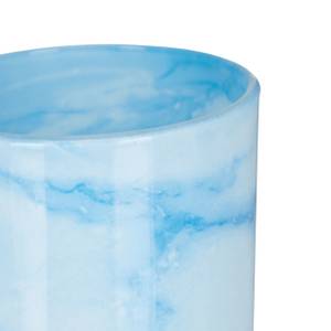 Teelichtgläser blau im 12er Set Blau - Weiß - Glas - 7 x 9 x 7 cm