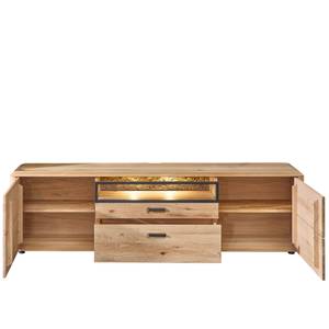 Wohnzimmer Morena 44 mit LED (5-teilig) Braun - Massivholz - Holzart/Dekor - 440 x 205 x 45 cm