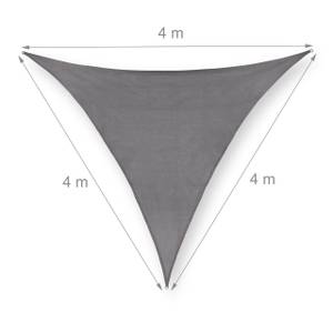 Voile d'ombrage triangulaire gris PE-HD 400 x 345 cm