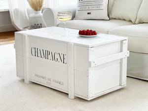 Truhe "Champagne" weiss Holz Vintage 98 x 55 cm