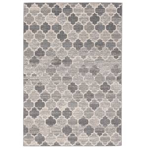 In- & Outdoor Teppich Lagos Fliesenoptik Grau - Textil - 80 x 1 x 150 cm