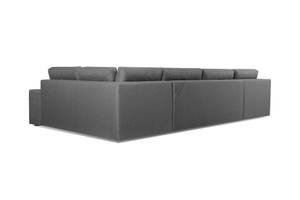 Ecksofa Eckcouch Fergus U Form Couch Grau - Ecke davorstehend rechts