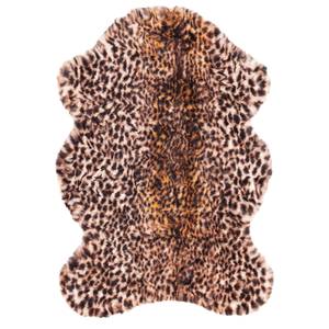Fellteppich Pearl Leopard Shape Braun - 100 x 140 cm