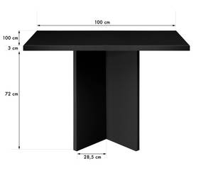 Quadratischer Esstisch MDF MATILDA Schwarz