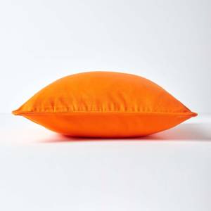 Unifarbener kissenbezug aus Baumwolle Orange - 30 x 50 cm