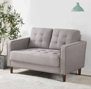 Sofa BENTON 2-Sitzer Grau - Holzwerkstoff - Holzart/Dekor - Holz teilmassiv - 78 x 86 x 134 cm